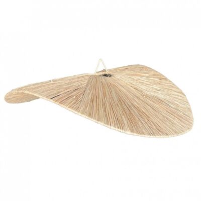 Ruffled raffia parasol shade