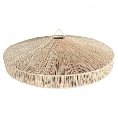 Japandi raffia parasol shade