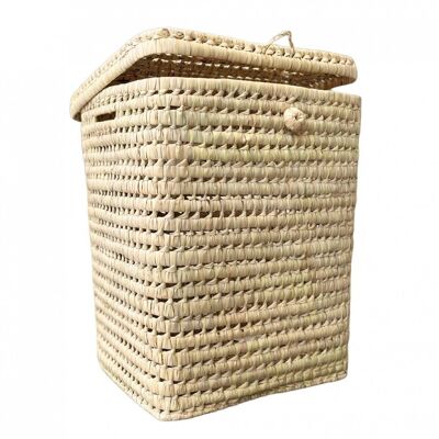 Rectangular palm tree laundry basket