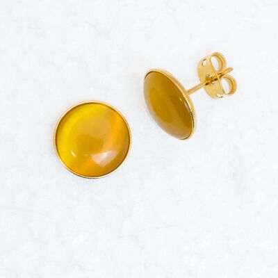 Ear studs, gold-plated, yellow (266.S2)