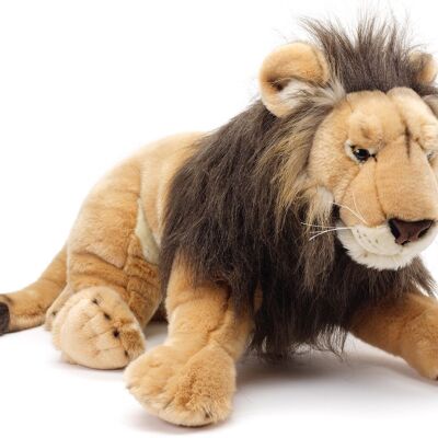 León, acostado - 70 cm (largo) - Palabras clave: animal salvaje exótico, peluche, peluche, peluche, peluche