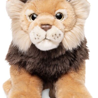 León, acostado - 26 cm (largo) - Palabras clave: animal salvaje exótico, peluche, peluche, peluche, peluche