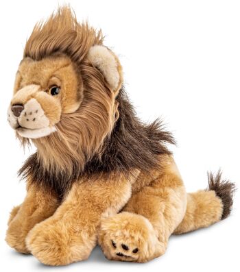 Lion, assis - 30 cm (longueur) - Mots clés : Animal sauvage exotique, peluche, peluche, peluche, peluche 1