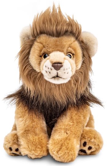 Lion, assis - 30 cm (longueur) - Mots clés : Animal sauvage exotique, peluche, peluche, peluche, peluche 2