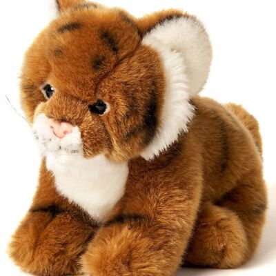 Tiger, sitting - 19 cm (height) - Keywords: Exotic wild animal, plush, plush toy, stuffed animal, cuddly toy