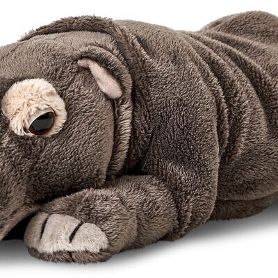 Hippo, lying - 30 cm (length) - Keywords: Exotic wild animal, hippo, hippopotamus, plush, plush toy, stuffed toy, cuddly toy