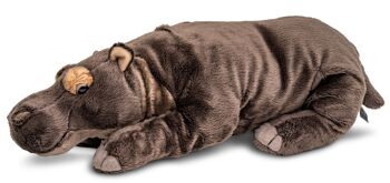 Hippopotame couché - 46 cm (longueur) - Mots clés : Animal sauvage exotique, hippopotame, hippopotame, peluche, peluche, peluche, peluche 1