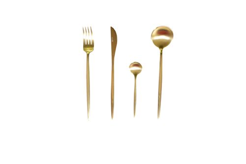 Gemeo Serwa Design Cutlery 16pcs set Gold Matt