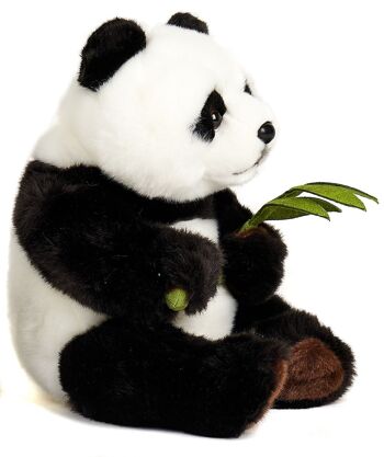 Ours panda avec feuille, assis - 30 cm (hauteur) - Mots clés : Animal sauvage exotique, ours, panda, peluche, peluche, peluche, peluche 2