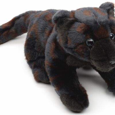 Schwarzer Panther, sitzend - 25 cm (Länge) - Keywords: Exotisches Wildtier, Plüsch, Plüschtier, Stofftier, Kuscheltier