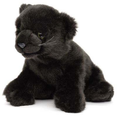 Schwarzer Panther Baby, sitzend - 25 cm (Länge) - Keywords: Exotisches Wildtier, Plüsch, Plüschtier, Stofftier, Kuscheltier