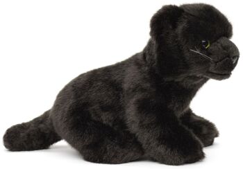 Black Panther Baby, assis - 25 cm (longueur) - Mots clés : Animal sauvage exotique, peluche, peluche, peluche, peluche 3