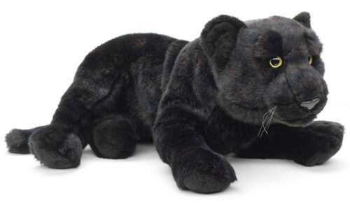 Schwarzer Panther, liegend - 58 cm (Länge) - Keywords: Exotisches Wildtier, Plüsch, Plüschtier, Stofftier, Kuscheltier