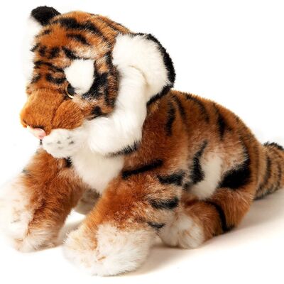 Bebé tigre, sentado - 20 cm (altura) - Palabras clave: animal salvaje exótico, peluche, peluche, peluche, peluche