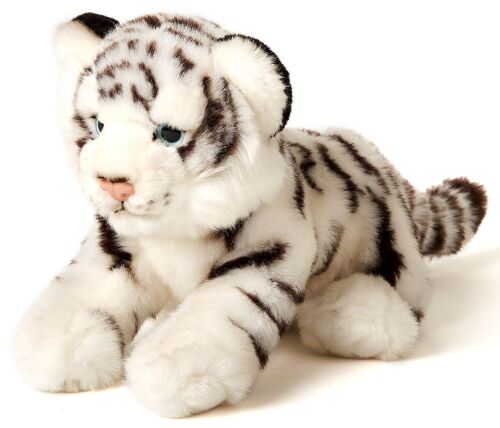 Weißer Tiger Baby, sitzend - 20 cm (Höhe) - Keywords: Exotisches Wildtier, Plüsch, Plüschtier, Stofftier, Kuscheltier
