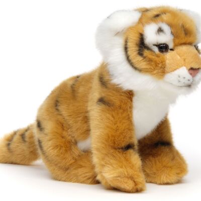 Tiger baby, sitting - 24 cm (length) - Keywords: Exotic wild animal, plush, plush toy, stuffed animal, cuddly toy