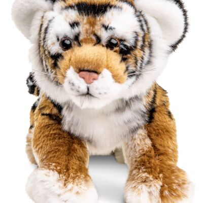 Tiger cub, lying - 33 cm (length) - Keywords: Exotic wild animal, plush, plush toy, stuffed animal, cuddly toy