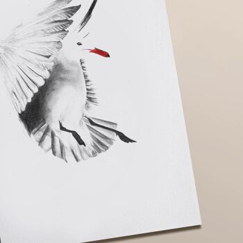 Affiche oiseau "Black Bird" A5 - tirages limités et signés 2