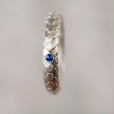 Art Deco Silver Lapis Lazuli Ring