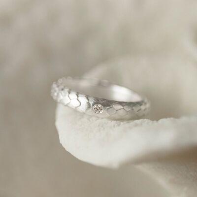 Diamond and Art Deco Silver Ring