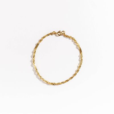 Pulsera de oro retorcida