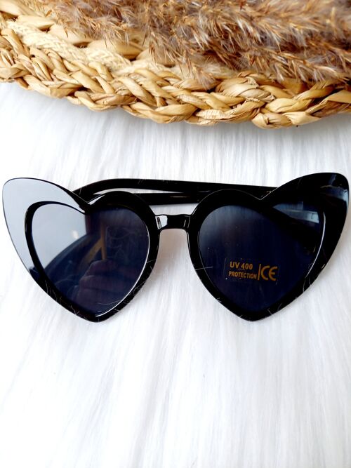 Children's sunglasses Heart black | sunglasses