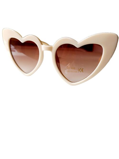 Children's sunglasses Heart beige | sunglasses