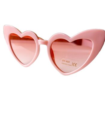 Lunettes de soleil enfant Coeur rose | des lunettes de soleil 1