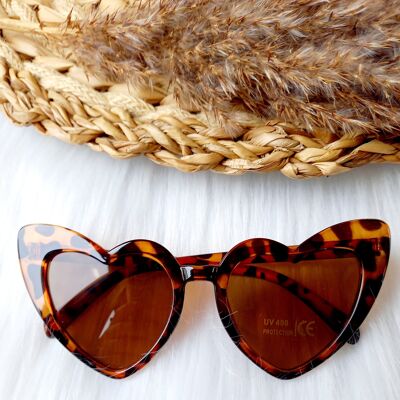 Occhiali da sole per bambini Cuore leopardo | occhiali da sole