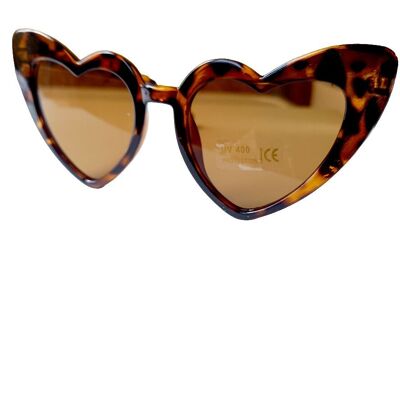 Kindersonnenbrille Herz Leopard | Sonnenbrille