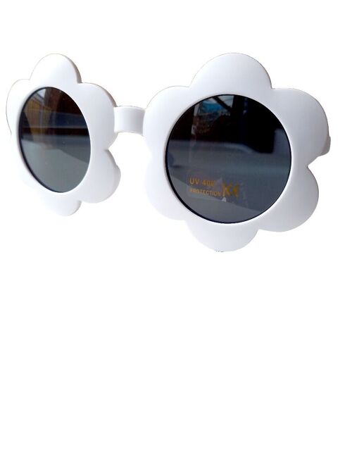 Children's sunglasses Flower round white | sunglasses