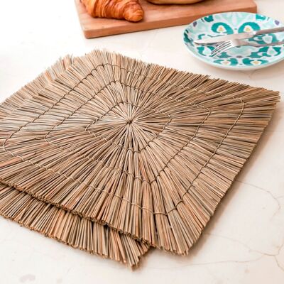 Placemat (set of 2/4/6) 36 cm | Placemat | Placemat VARNA (natural) made of seagrass