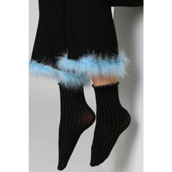 NEYA chaussettes transparentes scintillantes noires taille 6-9 2