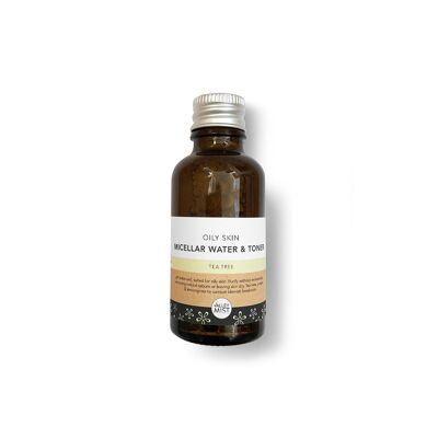 Micellar water & toner for oily skin- lemongrass, tea tree & juniper