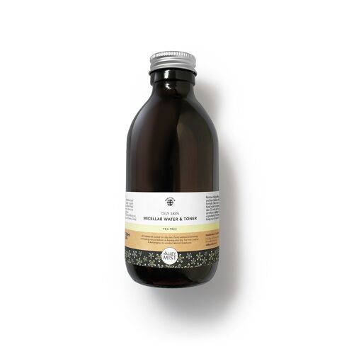 Micellar water for oily skin- lemongrass, tea tree & juniper 200ml