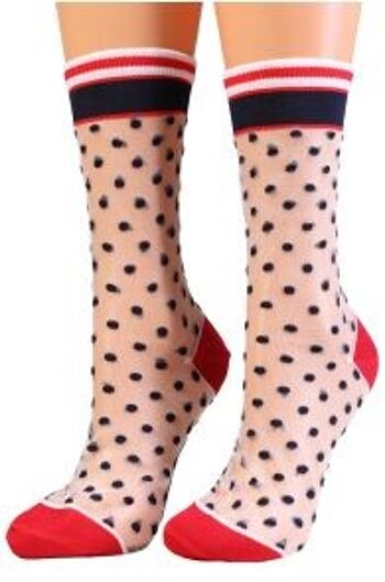 Chaussettes transparentes à pois BLAKELY taille 6-9 2