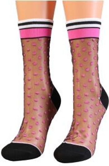 Chaussettes transparentes à pois BLAKELY taille 6-9 11