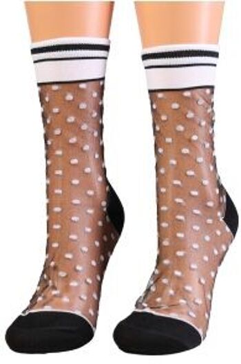 Chaussettes transparentes à pois BLAKELY taille 6-9 12