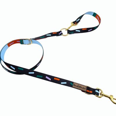 City dog ​​leash Juno (rPet) gold/silver