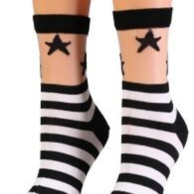Chaussettes en coton rayé KIMBERLY taille 6-9