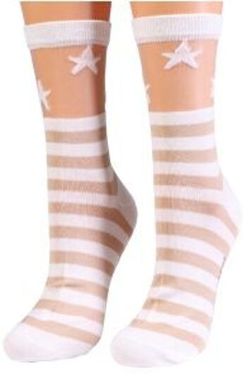 Chaussettes en coton rayé KIMBERLY taille 6-9 2