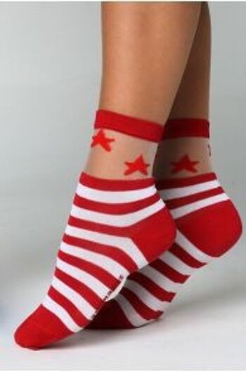 Chaussettes en coton rayé KIMBERLY taille 6-9 4