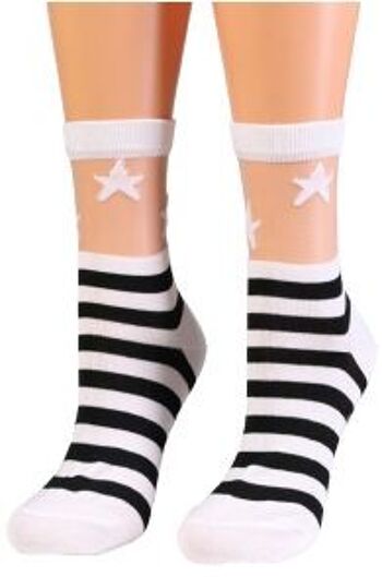Chaussettes en coton rayé KIMBERLY taille 6-9 5