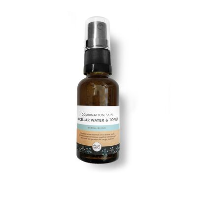 Eau micellaire pour peaux mixtes - Spray hamamélis, citron & géranium pompe