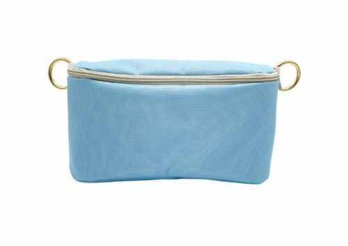 Bauchtasche Light Blue Gold/Silber