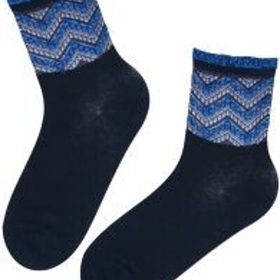 ODETTE dark blue cotton socks size 6-9