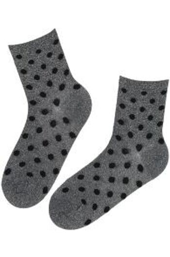 ELMI chaussettes scintillantes à pois taille 6-9 6