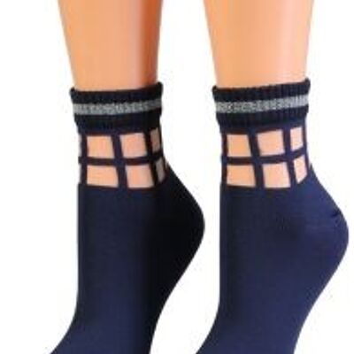 MARLEY-Socken mit glitzerndem Rand, Größe 6-9