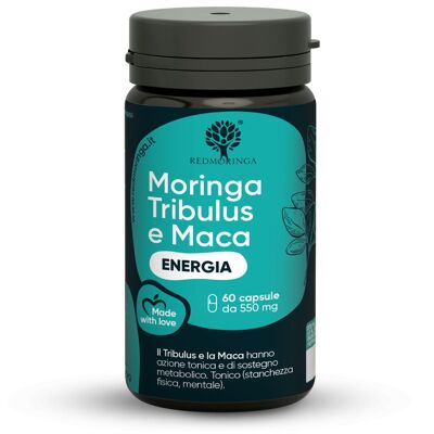 Complemento Alimenticio de Moringa, Tribulus y Maca, Energético