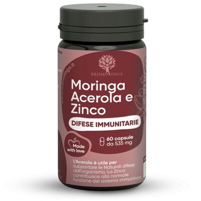 Complément Alimentaire Moringa, Acérola et Zinc, Défenses Immunitaires